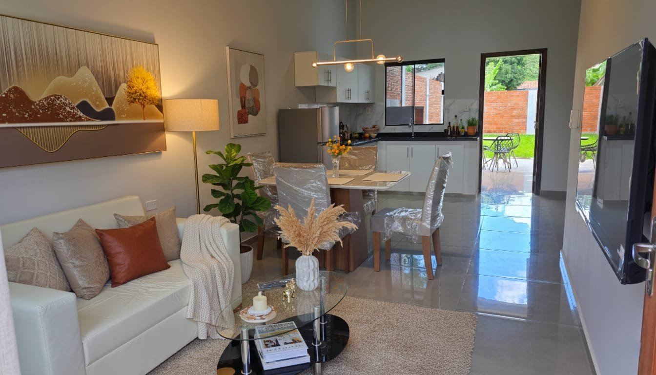 Sala, cocina y comedor
